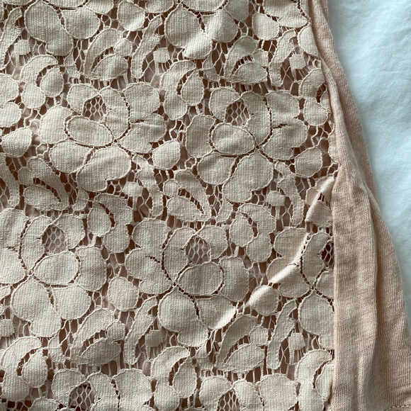 J Crew Lace Overlay Tank Top in Blush - Picture 7 of 8